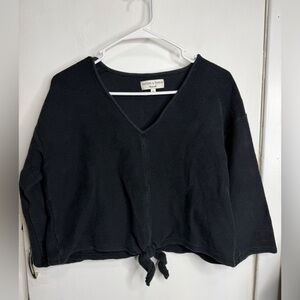 Madewell Texture & Thread Black Blouse